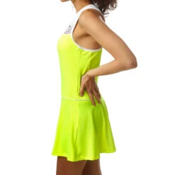 Diadora Court Kleid Damen - Neongelb, Weiß -Tennis-Peters 00093000 21