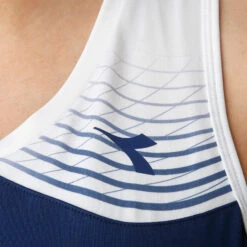 Diadora Court Kleid Damen - Dunkelblau, Weiß -Tennis-Peters 00095000 30