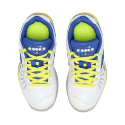 Diadora Challenge 3 Carpet Teppichschuh Kinder - Weiß, Blau -Tennis-Peters 00197000 0 4