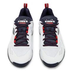 Diadora Blushield Torneo 2 Allcourtschuh Herren - Weiß, Dunkelblau -Tennis-Peters 00295000 0 4