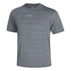 Diadora Be One Fit T-Shirt Herren - Grau -Tennis-Peters 00403000 000