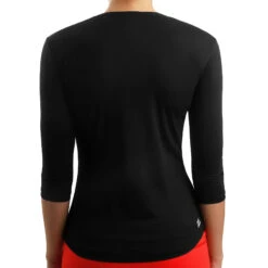 BIDI BADU Ariana Tech V-Neck Longsleeve Damen - Schwarz, Weiß -Tennis-Peters 00477000 22