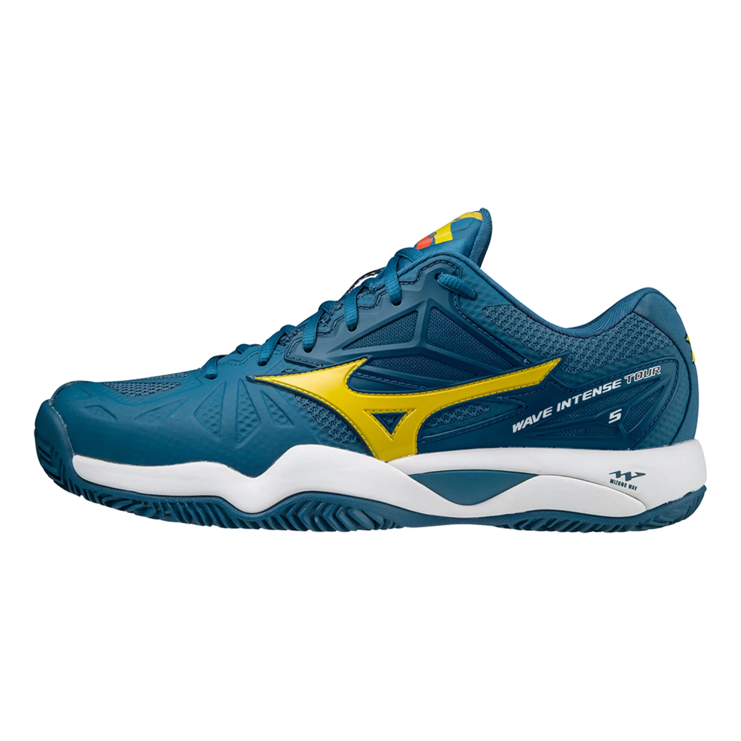 Mizuno Wave Intense Tour 5 Sandplatzschuh Herren - Petrol, Gelb 2 Mizuno Wave Intense Tour 5 Sandplatzschuh Herren - Petrol, Gelb – Bild 2