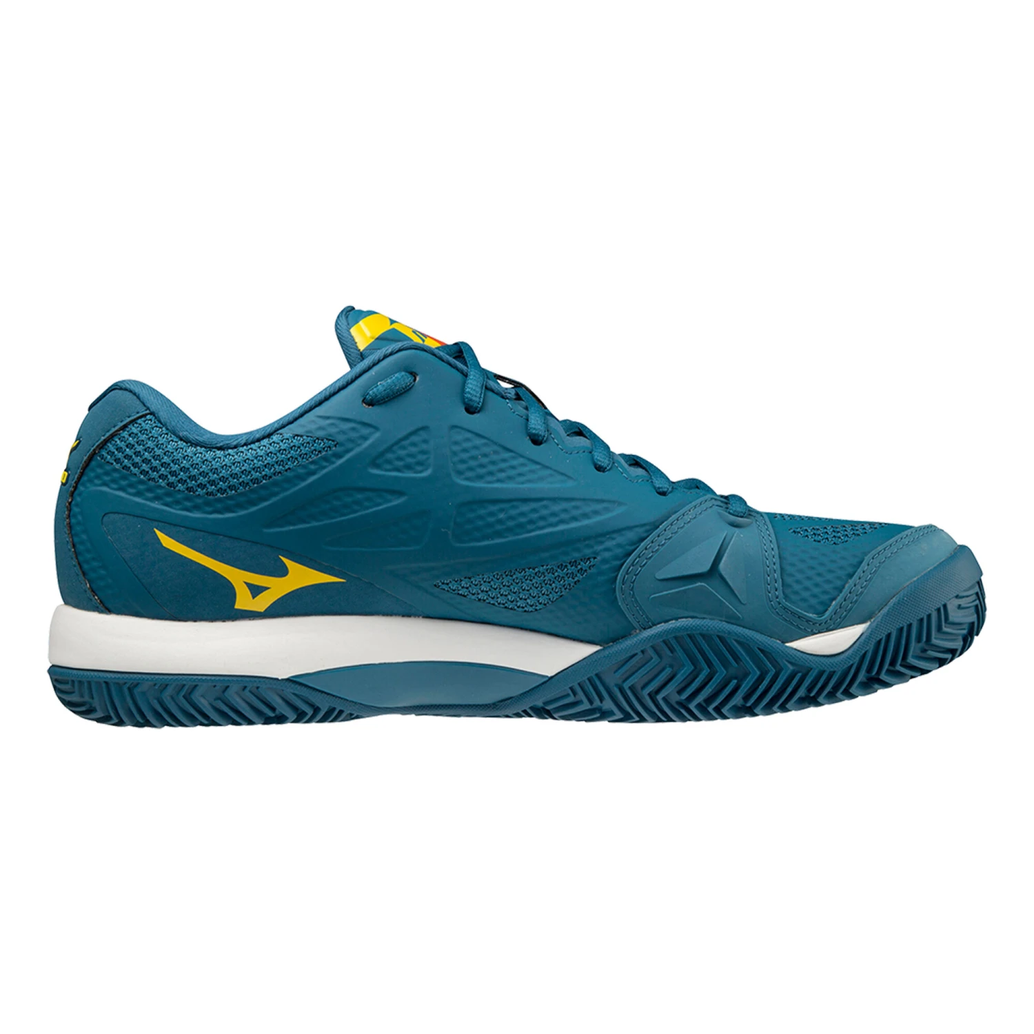 Mizuno Wave Intense Tour 5 Sandplatzschuh Herren - Petrol, Gelb 1 Mizuno Wave Intense Tour 5 Sandplatzschuh Herren - Petrol, Gelb