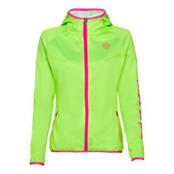 BIDI BADU Inga Tech Trainingsjacke Damen - Neongrün, Pink