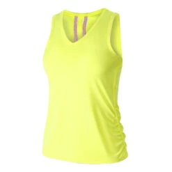 V-Neck Ruche Tank-Top Special Edition Damen - Neongelb -Tennis-Peters 00925000 000