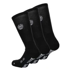 BIDI BADU Don Carlito Crew Move Tennissocken 3er Pack - Schwarz, WeiĂ