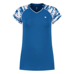 K-Swiss Hypercourt 2 T-Shirt Damen - Blau, Mehrfarbig