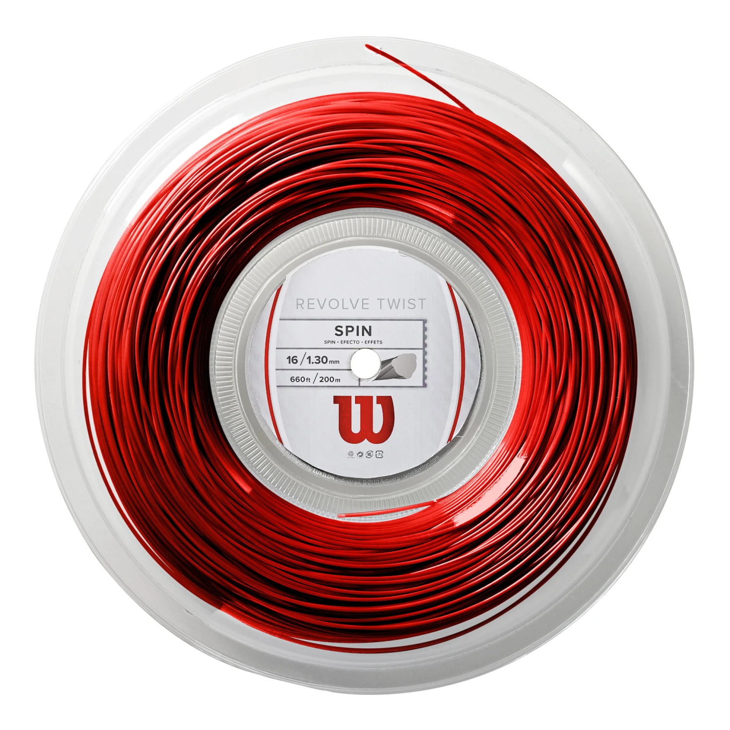 Wilson Revolve Twist Saitenrolle 200m - Rot 1 Wilson Revolve Twist Saitenrolle 200m - Rot