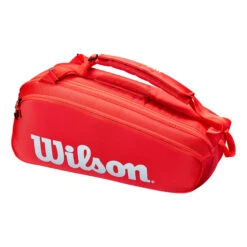 Wilson Super Tour Schlägertasche 6er - Rot, Weiß -Tennis-Peters 0220700000 000