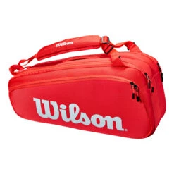 Wilson Super Tour Schlägertasche 6er - Rot, Weiß -Tennis-Peters 0220700000 0 1