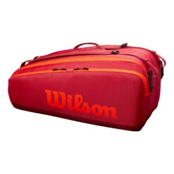 Wilson Tour Schlägertasche 12er - Dunkelrot, Orange -Tennis-Peters 0221100000 000