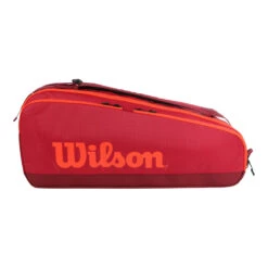 Wilson Tour Schlägertasche 12er - Dunkelrot, Orange -Tennis-Peters 0221100000 0 3