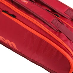 Wilson Tour Schlägertasche 12er - Dunkelrot, Orange