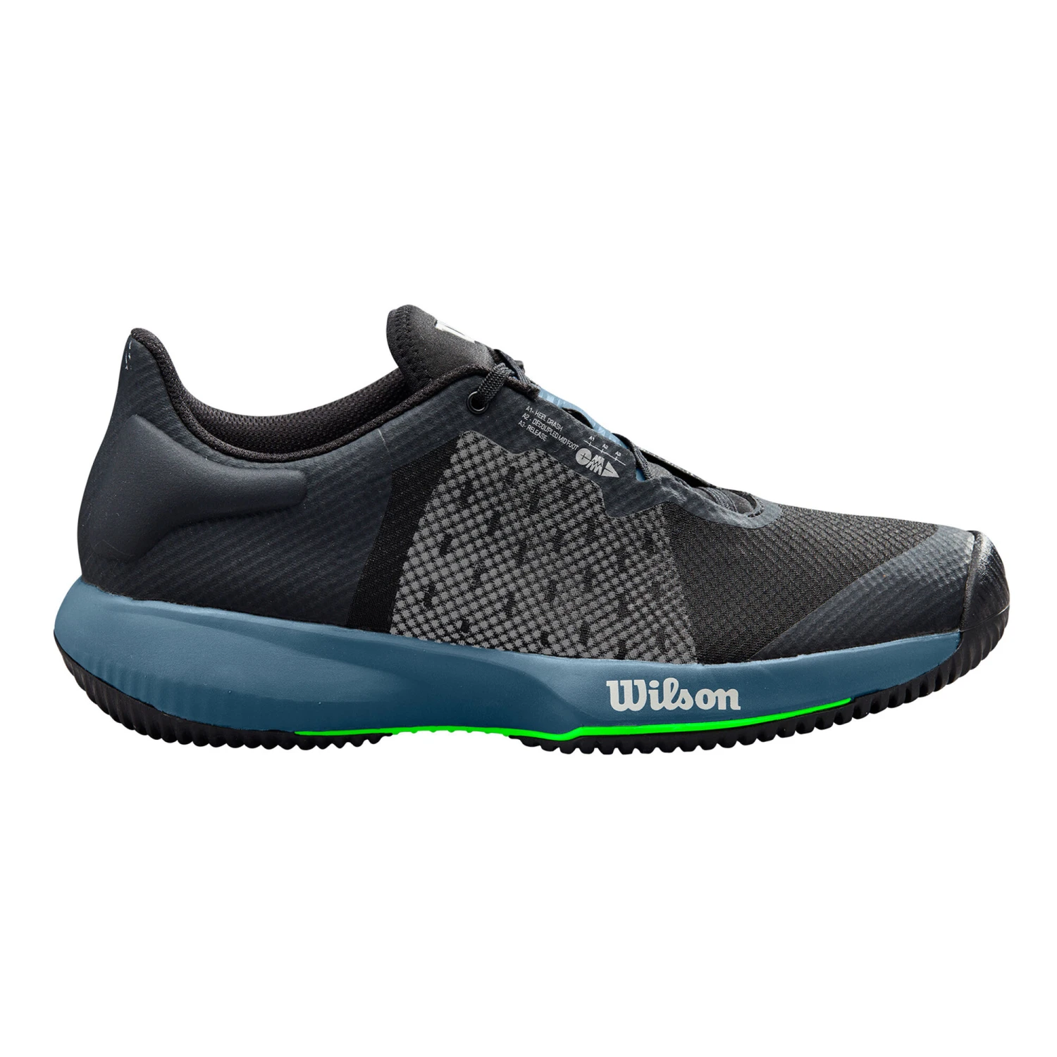 Wilson Kaos Swift Allcourtschuh Herren - Schwarz, Blau 1 Wilson Kaos Swift Allcourtschuh Herren - Schwarz, Blau