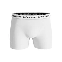 BJØRN BORG Solid Sammy Boxer Short 5er Pack Herren - Schwarz, Weiß -Tennis-Peters 03218000 0 3