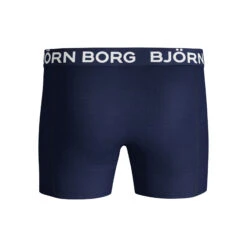 BJØRN BORG Noos Solids Boxer Short 2er Pack Herren - Dunkelblau, Schwarz -Tennis-Peters 03282000 11