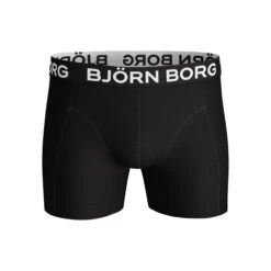 BJØRN BORG Noos Solids Boxer Short 2er Pack Herren - Dunkelblau, Schwarz -Tennis-Peters 03282000 12