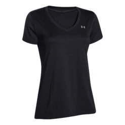 Under Armour Tech Solid T-Shirt Damen - Schwarz, Silber -Tennis-Peters 03833000 000 1