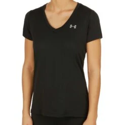 Under Armour Tech Solid T-Shirt Damen - Schwarz, Silber