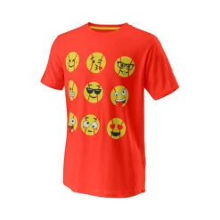 Wilson Emotion Fun Tech T-Shirt Jungen - Orange, Gelb