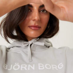 BJØRN BORG Borg Boyfriend Hoody Damen - Grau -Tennis-Peters 05462000 16