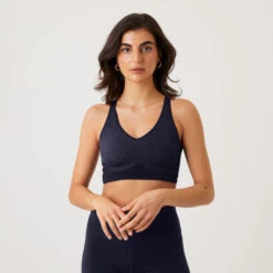 BJØRN BORG Borg Mid V Support Sport-BH Damen - Blau -Tennis-Peters 05483000 13