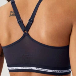 BJØRN BORG Borg Mid V Support Sport-BH Damen - Blau -Tennis-Peters 05483000 16