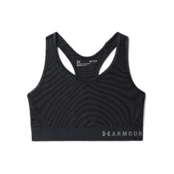 Under Armour Mid Keyhole Sport-BH Damen - Schwarz, Silber -Tennis-Peters 05564000 000