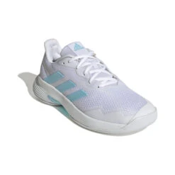 ADIDAS CourtJam Control Teppichschuh Damen - Weiß, Türkis -Tennis-Peters 05588000 000