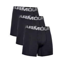 Under Armour Charged Cotton 3in Boxer Short 3er Pack Herren - Schwarz