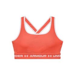 Under Armour Mid Crossback Sport-BH Damen - Orange