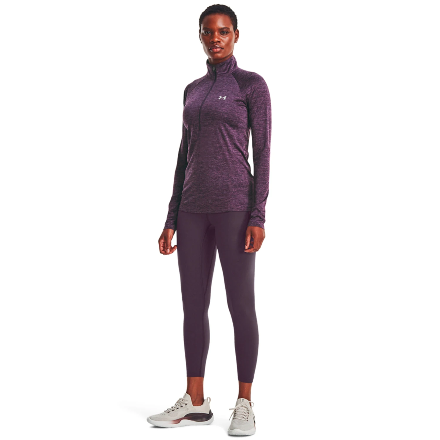 Under Armour Tech Half-Zip Warm Up Twist Longsleeve Damen - Lila 2 Under Armour Tech Half-Zip Warm Up Twist Longsleeve Damen - Lila – Bild 2