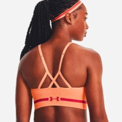 Under Armour Seamless Low Long Sport-BH Damen - Apricot, Rot -Tennis-Peters 08499000 14