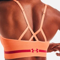 Under Armour Seamless Low Long Sport-BH Damen - Apricot, Rot -Tennis-Peters 08499000 18