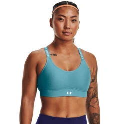 Under Armour Infinity Mid Covered Sport-BH Damen - Türkis -Tennis-Peters 08503000 13