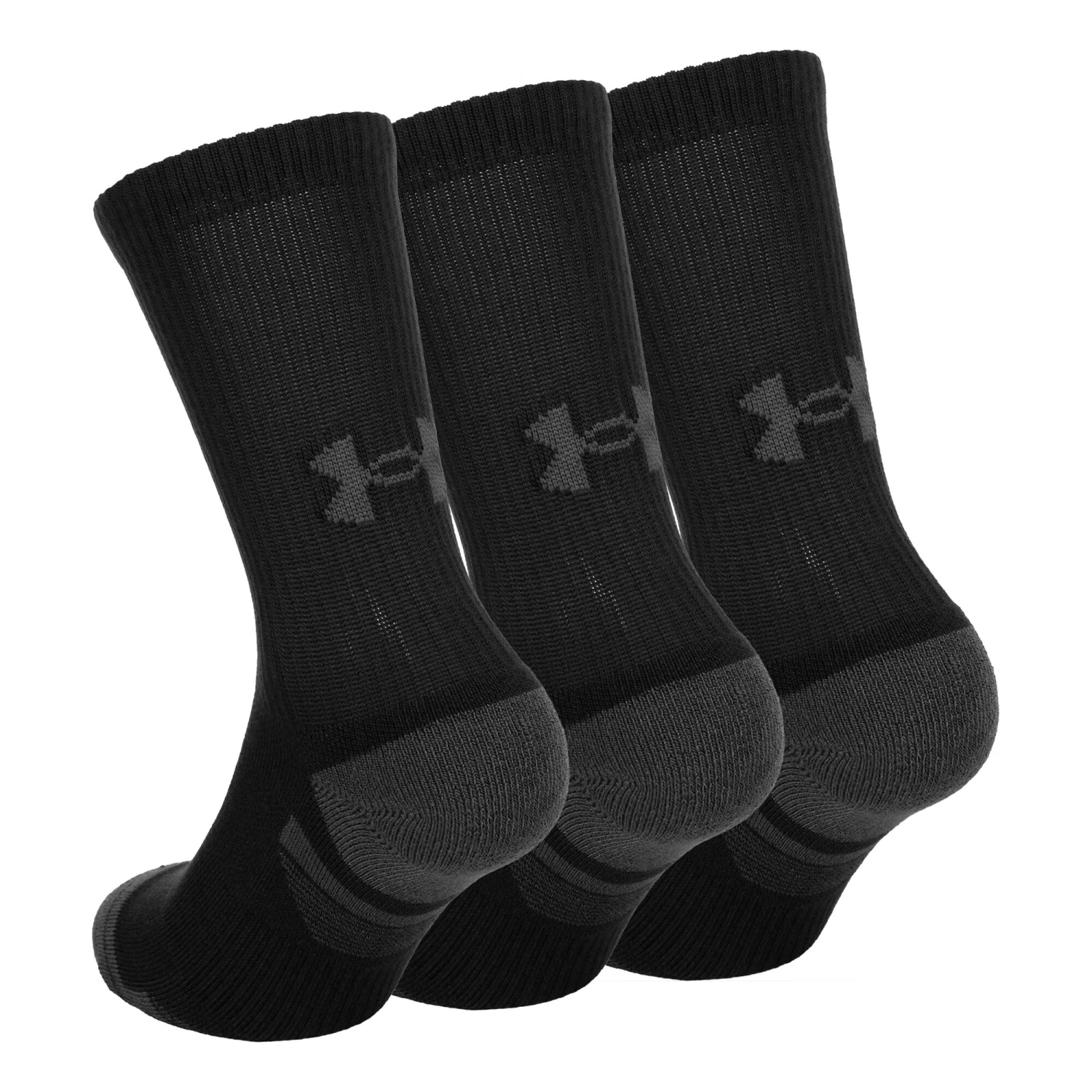Under Armour Performance Tech Crew Sportsocken - Schwarz 1 Under Armour Performance Tech Crew Sportsocken - Schwarz