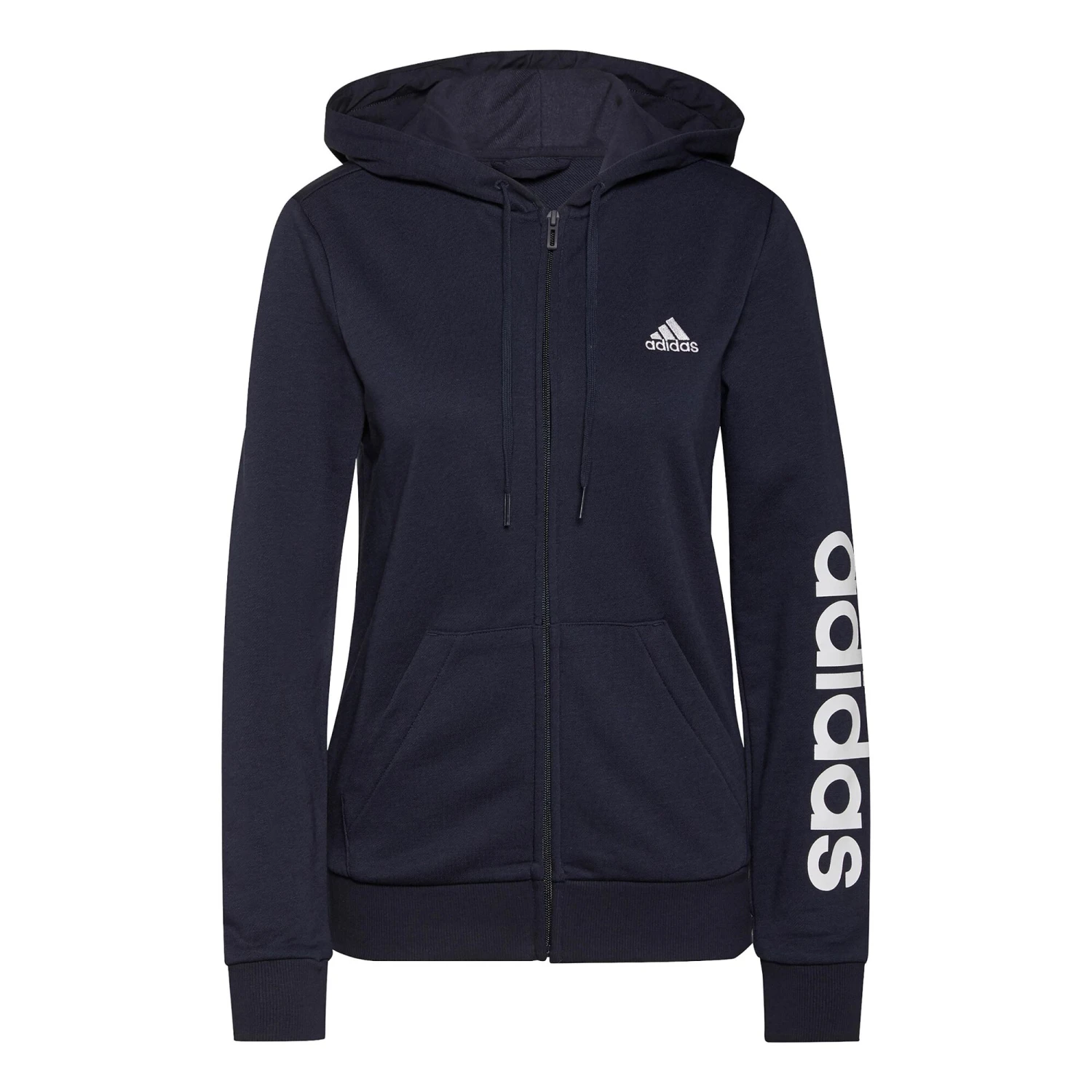 ADIDAS Linear FT Sweatjacke Damen - Dunkelblau, Weiß 5 ADIDAS Linear FT Sweatjacke Damen - Dunkelblau, Weiß – Bild 5