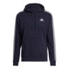 ADIDAS 3-Stripes French Terry Hoody Herren - Dunkelblau, Weiß