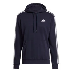 ADIDAS 3-Stripes French Terry Hoody Herren - Dunkelblau, Weiß