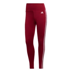 ADIDAS 3 Stripes 7/8 Tight Damen - Dunkelrot, Weiß