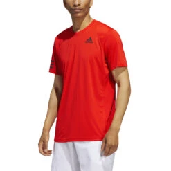 ADIDAS Club 3 Stripes T-Shirt Herren - Orange -Tennis-Peters 17466000 15