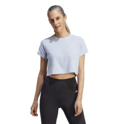 ADIDAS Essentials AEROREADY Train 3 Bar Logo Crop T-Shirt Damen - Hellblau 8 ADIDAS Essentials AEROREADY Train 3 Bar Logo Crop T-Shirt Damen - Hellblau -Tennis-Peters 17846000 13