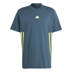ADIDAS Future Icon 3 Stripes T-Shirt Herren - Dunkelgrau, Limette -Tennis-Peters 18362000 000