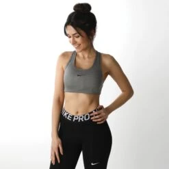 Nike Swoosh Padded Sport-BH Damen - Grau, Schwarz -Tennis-Peters 50395000 0 3