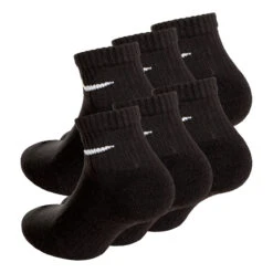 Nike Everyday Cushioned Ankle Sportsocken 6er Pack - Schwarz