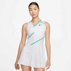 Nike Court Dri-Fit Kleid Damen - Weiß, Türkis