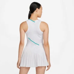 Nike Court Dri-Fit Kleid Damen - Weiß, Türkis -Tennis-Peters 55112000 12