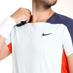 Nike Dri-Fit Slam T-Shirt Herren - Hellblau, Dunkelblau -Tennis-Peters 55596000 30